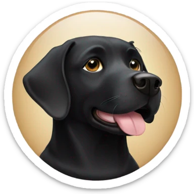 Black lab dog sticker