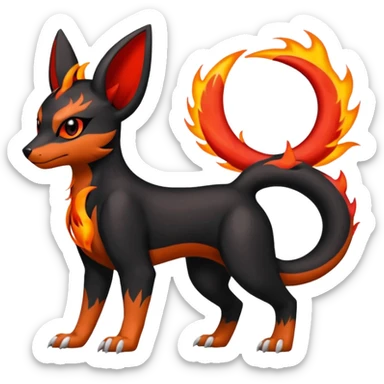Umbreon-Houndour-Charmeleon-Guilmon-fusion sticker