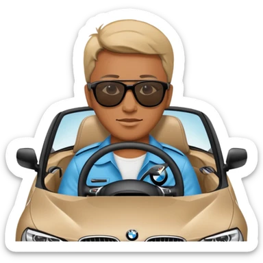 Azerbaijanian driving bmw car  sticker