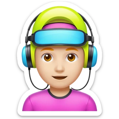 Neon Visor Gamers sticker