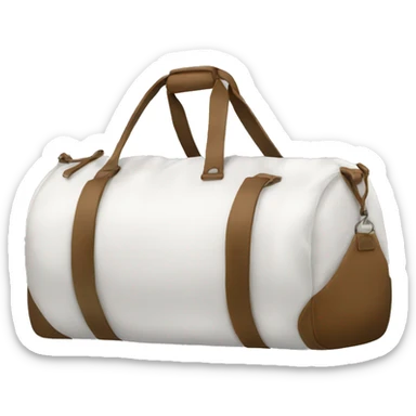 white duffle bag sticker