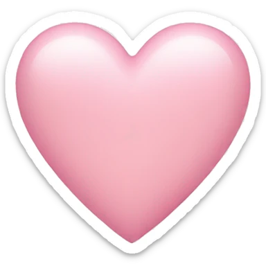 light pink heart  sticker