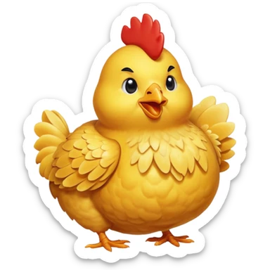 A chicken coming out of the shell sticker