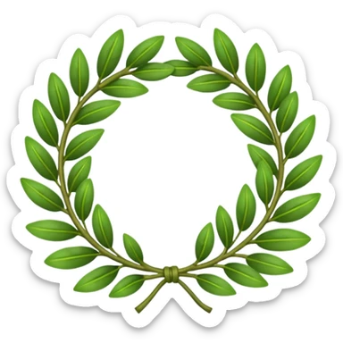 Create a laurel wreath for graduation in university sticker