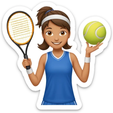 tennis girl jersey sticker