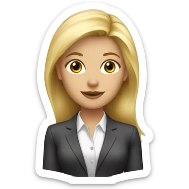 Business blonde girl sticker