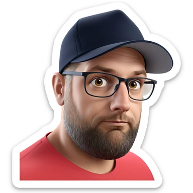 casual portrait of a man sticker