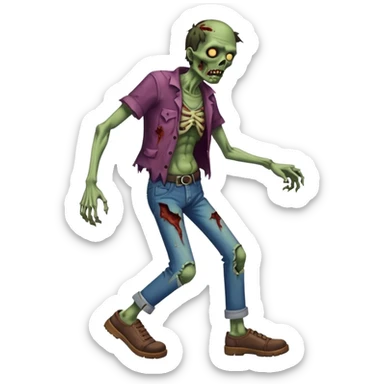Zombie andando sticker