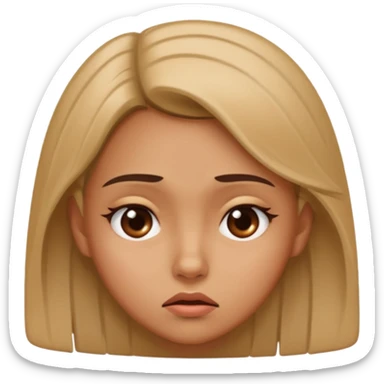 girl looking disgusted giving side eye  sticker