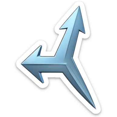 Flecha de metal hacia arriba  sticker