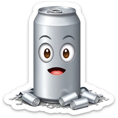 soda can litter on side sticker
