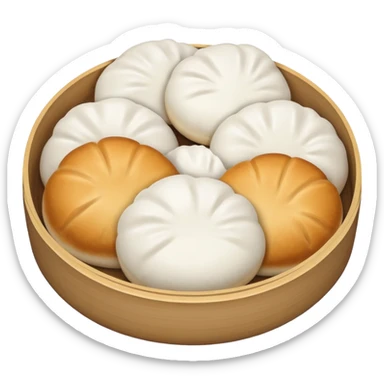 one NORMAL steamed bun WITH NO FACE!!! just a NORMAL STEAMED BUN!!! sticker