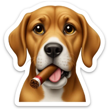 Dog with cigar  sticker