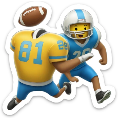 Jake and finn from adventure time playing football sticker