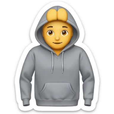 grey hoodie cloth no grapic sticker