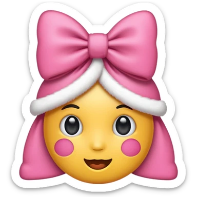 Cute christmas emoji pink and preppy sticker