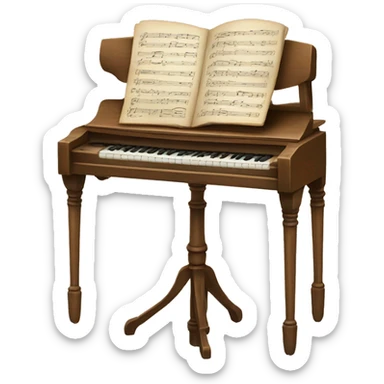 vintage music stand sticker