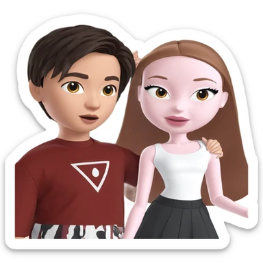 girl and boy fashion styles sticker