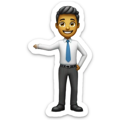 PersoCentral character is a professional coach with a friendly smile, wearing business casual attire, standing near a large career growth ladder. nal Career Coach sticker