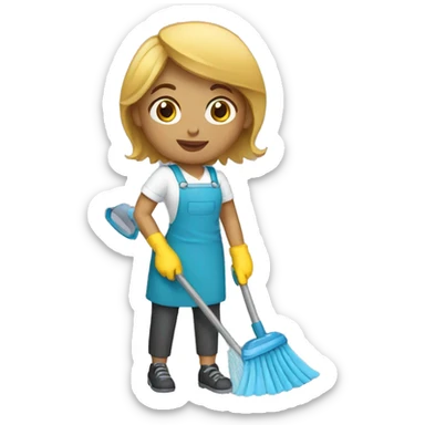 cleaner woman sticker