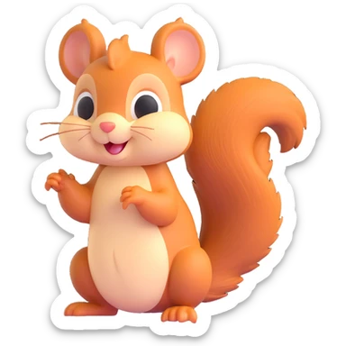baby squirrel sticker