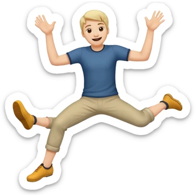 Giggling while kicking feet in the air sticker