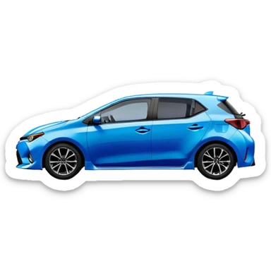 2016 Toyota Corolla Hatchback in blue sticker