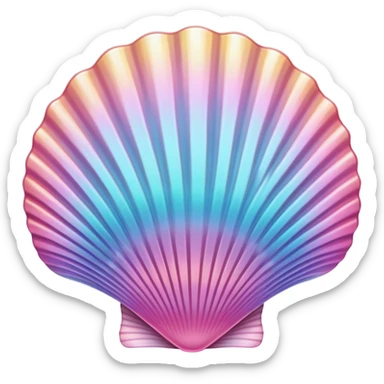 Scallop shell sticker
