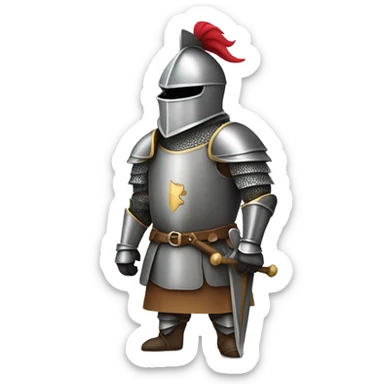 Knight in armor sticker