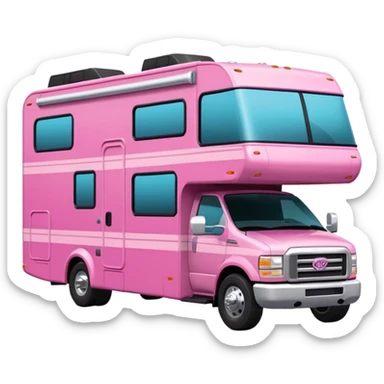Aerodynamic Streamlined Barbie styled motor home rv off-roading rock-climbing 4x4 desert Winnebago party bus sticker