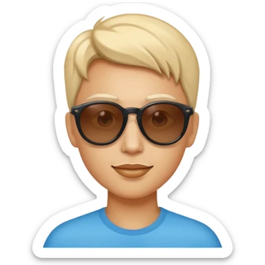 sol radiante con gafas de sol sticker