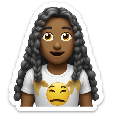 Um anjo com chifre sticker