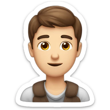 A brown hair guy with ADHD and gpa sticker