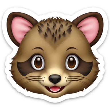 civet emoji with yummy face sticker