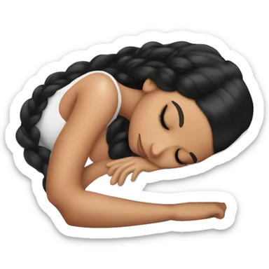 Ariana Grande sleeping with black hair  sticker