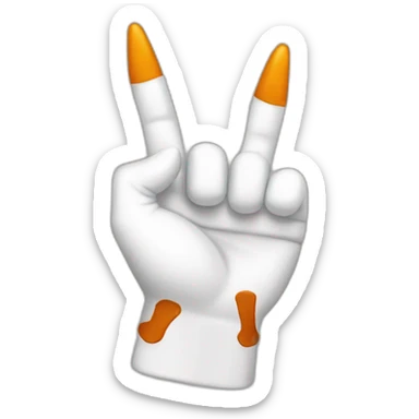 EMOJI WITH HOOK EM HORNS HANDS sticker