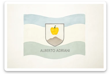 Flag of Alberto Adriani municipality, watercolor style, soft edges, gentle waves. sticker