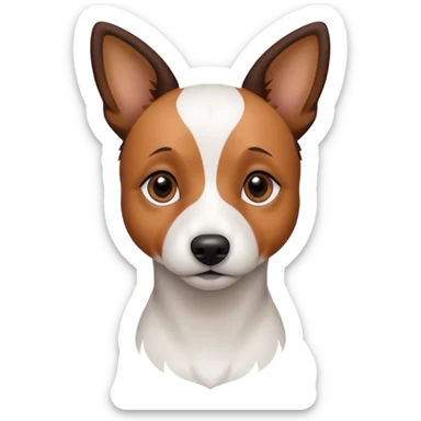 a white jack russell the size of a kelpie sticker