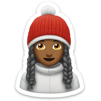 Winter Christmas beanie  sticker
