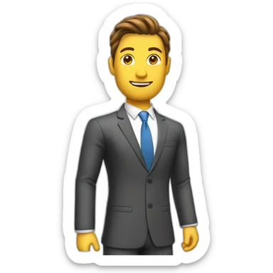 A 3D fitting dress of a business man modal  sticker