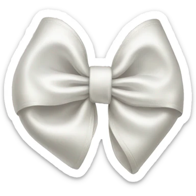white satin bow sticker