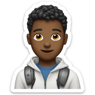 Boy with airpods sticker