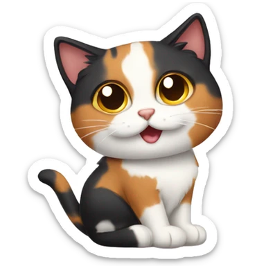 Calico cat sticker