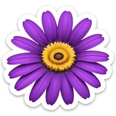purple daisy flower sticker