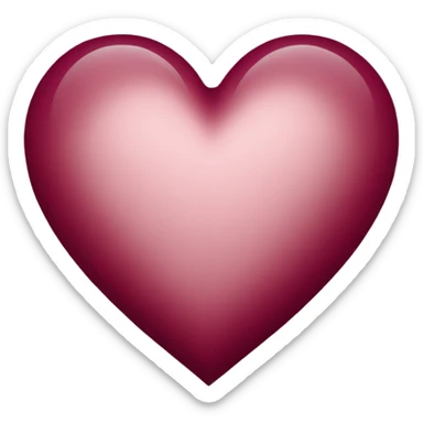 burgundy heart  sticker