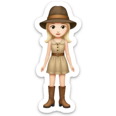 fai il vestito più corto e degli stivali e un cappelli sticker