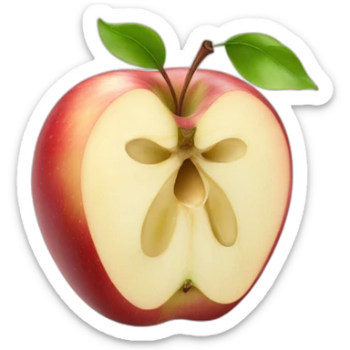 cross section of a apple sticker