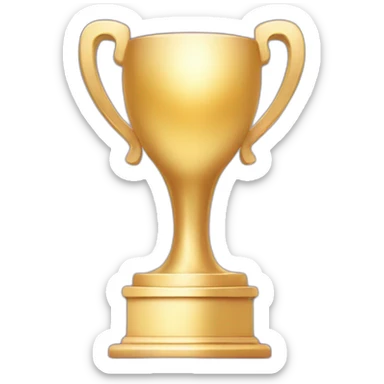 Could you design an emoji that symbolizes success or congratulations, such as a sparkling trophy or applauding hands? sticker