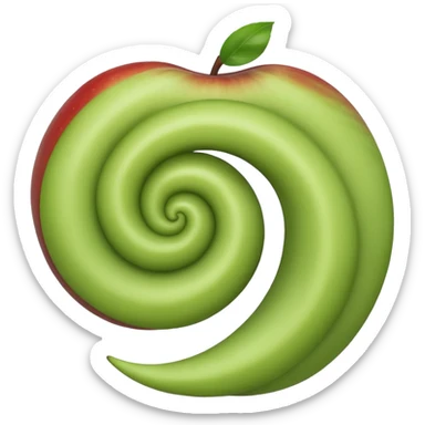 tornado, top down side perspective, apple style emoji, visible spiral sticker