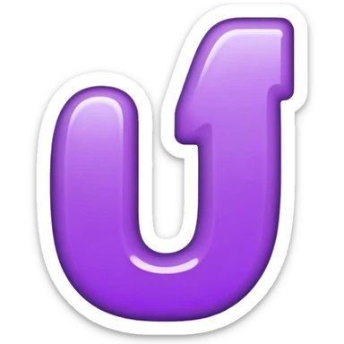 The number 1 in purple color  sticker